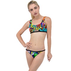 Graffiti Abstract With Colorful Tubes And Biology Artery Theme The Little Details Bikini Set by genx