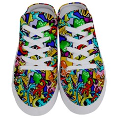 Graffiti Abstract With Colorful Tubes And Biology Artery Theme Half Slippers by genx