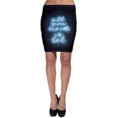 Party Night Bar Blue Neon Light Quote All You Need Is Lol Bodycon Skirt by genx