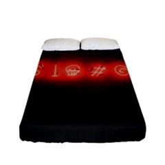 Neon Streetlight Bar Urban Not Happy Cursing Mad Funny Symbols Fitted Sheet (full/ Double Size) by genx