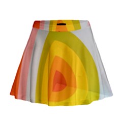 Retro Graffiti Art Nouveau Mini Flare Skirt by genx