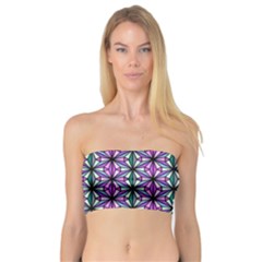 Geometric Patterns Triangle Seamless Bandeau Top by Pakrebo