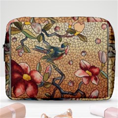 Flower Cubism Mosaic Vintage Make Up Pouch (large) by Pakrebo