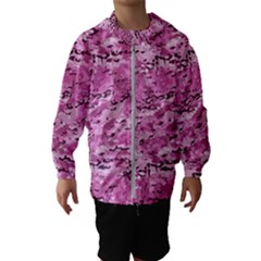 Pink Camouflage Army Military Girl Hooded Windbreaker (kids) by snek