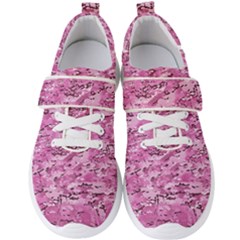 Pink Camouflage Army Military Girl Men s Velcro Strap Shoes by snek