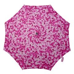 Standard Pink Camouflage Army Military Girl Funny Pattern Hook Handle Umbrellas (small) by snek