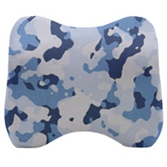 Standard Light Blue Camouflage Army Military Velour Head Support Cushion by snek