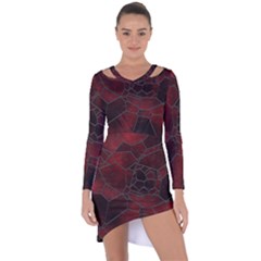 Mosaic Glass Glass Mosaic Colorful Asymmetric Cut-out Shift Dress by Pakrebo