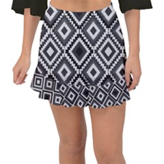 Native American Pattern Fishtail Mini Chiffon Skirt by Valentinaart