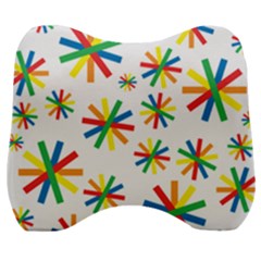 Celebrate Pattern Colorful Design Velour Head Support Cushion by Pakrebo