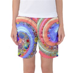 Swirl Vortex Emoji Cyclone Motion Women s Basketball Shorts by Pakrebo