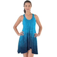 Deep Ocean Show Some Back Chiffon Dress by LoolyElzayat