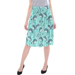 Bird Flemish Picture Midi Beach Skirt by Mariart