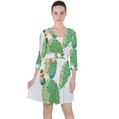 Cactaceae Thorns Spines Prickles Ruffle Dress by Mariart