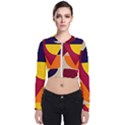 Circle Half Circle Colorful Long Sleeve Zip Up Bomber Jacket View1