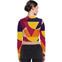 Circle Half Circle Colorful Long Sleeve Zip Up Bomber Jacket View2