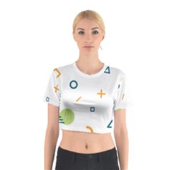 Geometry Triangle Line Cotton Crop Top by Mariart