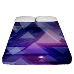 Geometric Triangle Fitted Sheet (king Size) by Mariart