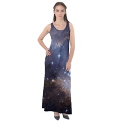 Cosmic Constellation Sleeveless Velour Maxi Dress by WensdaiAmbrose