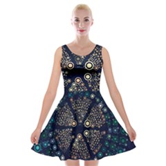 Design Background Modern Velvet Skater Dress by Mariart