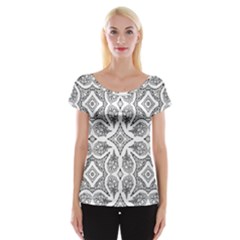 Mandala Line Art Cap Sleeve Top by Mariart