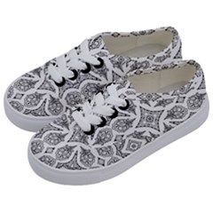 Mandala Line Art Kids  Classic Low Top Sneakers by Mariart