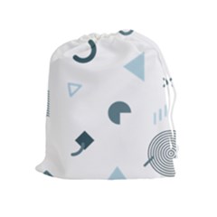 Shape Vector Triangle Drawstring Pouch (xl) by Mariart