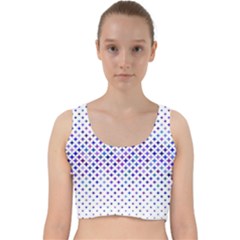 Star Curved Background Geometric Velvet Racer Back Crop Top by Mariart