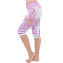 Petal Flower Lightweight Velour Cropped Yoga Leggings View2