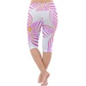 Petal Flower Lightweight Velour Cropped Yoga Leggings View4