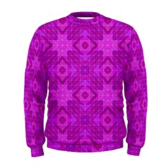 Magenta Mosaic Pattern Triangle Men s Sweatshirt by Pakrebo