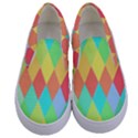 Low Poly Triangles Kids  Canvas Slip Ons View1