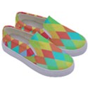 Low Poly Triangles Kids  Canvas Slip Ons View3