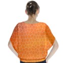 Orange Mosaic Structure Background Batwing Chiffon Blouse View2