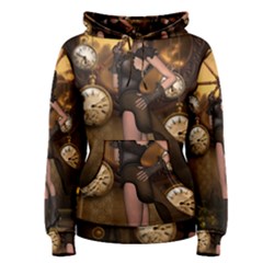 Wonderful Steampunk Lady Women s Pullover Hoodie by FantasyWorld7