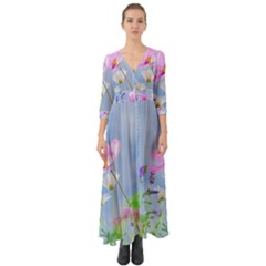 Flora Button Up Boho Maxi Dress by WensdaiAmbrose