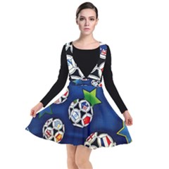 Textile Football Soccer Fabric Plunge Pinafore Dress by Pakrebo