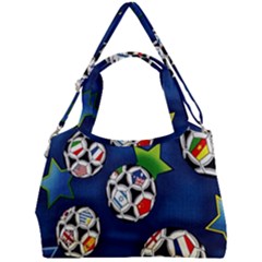 Textile Football Soccer Fabric Double Compartment Shoulder Bag by Pakrebo