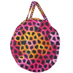 Mosaic Structure Pattern Background Giant Round Zipper Tote by Pakrebo