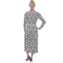 Ornamental Checkerboard Velvet Maxi Wrap Dress View2