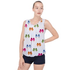 Pattern Birds Cute Bubble Hem Chiffon Tank Top by Mariart