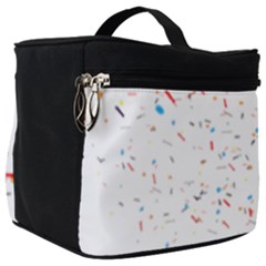 Ribbon Polka Make Up Travel Bag (big) by Mariart