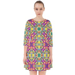 Triangle Mosaic Pattern Repeating Smock Dress by Mariart