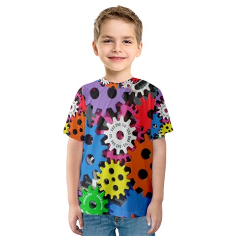 The Gears Are Turning Kids  Sport Mesh Tee by WensdaiAmbrose