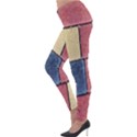 Model Mosaic Wallpaper Texture Lightweight Velour Leggings View3