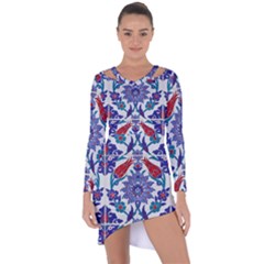 Art Artistic Ceramic Colorful Asymmetric Cut-out Shift Dress by Pakrebo