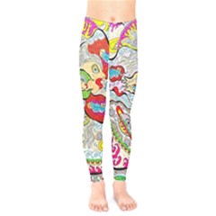 Supersonic Pyramid Protector Angels Kids  Legging by chellerayartisans