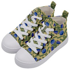 Pattern Thistle Structure Texture Kids  Mid-top Canvas Sneakers by Pakrebo