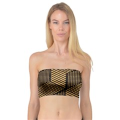 Cubes Light Geometry Shines Bandeau Top by Pakrebo