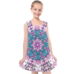 Mandala Pattern Abstract Kids  Cross Back Dress by Pakrebo